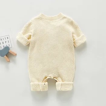 Bebek Romper Sonbahar Streç Uzun Kollu Tulum Bebek Erkek Kız Elbise Bebek Giysileri Çocuk Kostüm Boys İçin Yenidoğan Giysileri