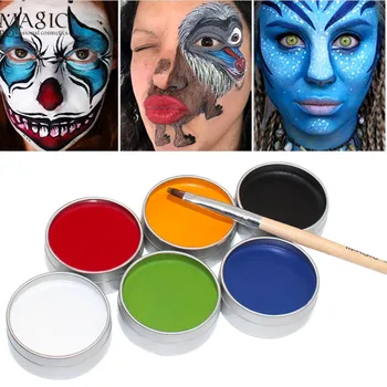 12 Renk Vücut yüz boyası toptan Makyaj Flaş Dövme Cadılar Bayramı Festivali Boyama Oyun Makyaj yüz boyası Palyaço Çocuk Oyuncakları Aracı