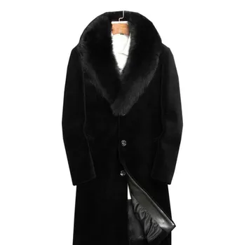 2020 Kış Erkek Tasarımcı Ceketler Hombres Sıcak Rüzgarlık Uzun Yün Karışımları Outerwears Palto Siyah Kalınlaşmak Ceket M-6XL