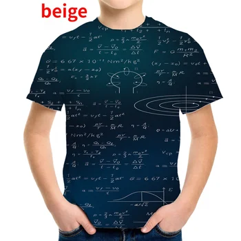 2022 Erkekler ve Kadınlar Yaz Matematik Formülü 3D Baskılı kısa kollu tişört Bluz Artı Boyutu