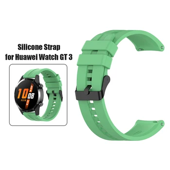 22mm Silikon Bant için Huawei izle GT 3 46mm / GT Koşucu Spor İzle Bilek Bilezik Yedek Kayış Smartwatch Aksesuarları YENİ
