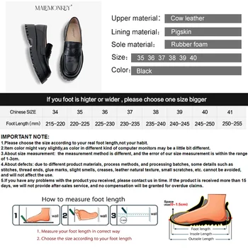 Retro Tıknaz Loafer'lar Kadın Hakiki İnek Deri 2023 Bahar Yüksek Kaliteli platform ayakkabılar Yuvarlak Ayak Kayma Bayanlar Flats El Yapımı