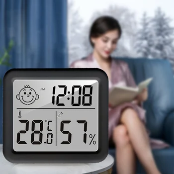 Mini LCD Dijital Termometre Higrometre Taşınabilir Açık Kapalı Oda Sıcaklık Nem Ölçer Sensörü Ölçer Hava İstasyonu
