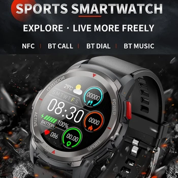 NFC Bluetooth Çağrı akıllı saat Erkekler GPS Hareket Parça Su Geçirmez Spor İzci Spor Erkekler Smartwatch 2022 Yeni Android ıos için + Kutu