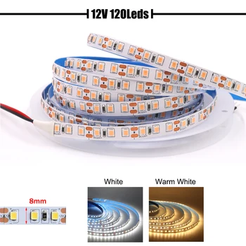 12V 24V 2835 LED şerit ışık 5m 10m 15m 20m esnek bant ışık şerit 60/120/240/480 Leds su geçirmez halat ışık ev dekor için