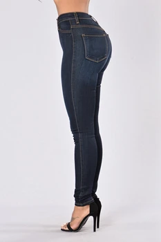 2020 Yaz Yüksek Bel Kot Kadınlar için Moda İnce Yüksek Elastik Uzun Kot Seksi Mavi Denim kalem pantolon Bayan Push up Anne Kot