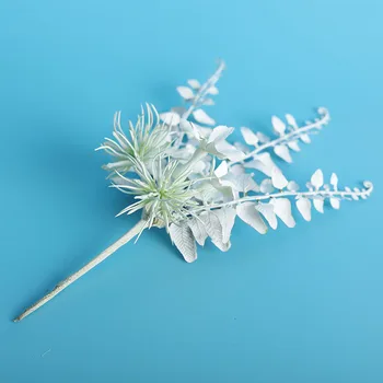 1 ADET Mini Plastik yapay çiçekler Dalları Yüksek Kaliteli Sahte Çim Dallar Çubuk Sahte Yaprak DIY Zanaat Karalama Defteri Ev Dekorasyon