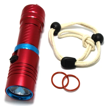 Taşınabilir 5000LM XM-L2 LED Su Geçirmez el Feneri El Feneri Tüplü Beyaz / sarı 100m Sualtı Dalış El Feneri 18650/26650