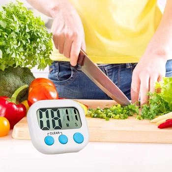 LCD Dijital Mutfak geri sayım sayacı LED Manyetik ekran alarmı Saat Kronometre Standı ile Pratik Pişirme Pişirme Hatırlatma Aracı