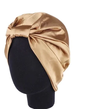 Yeni Saten saç bonesi Uyku İçin Görünmez Düz Taklit İpek Yuvarlak Saç Bakımı Kadın Şapkalar Töreni Ayar Düğmesi Gece Şapka