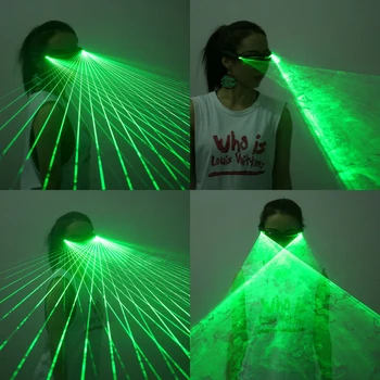 Şarj edilebilir Gözlük LED RGB Işın Kızdırma Lazer Gözlük Projeksiyon DJ Kulübü Bar Pub Parti Sahne Performansı Gösterileri İşıklı
