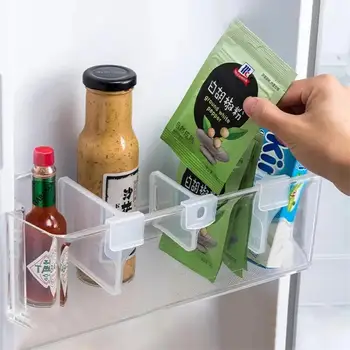 4 adet Buzdolabı Depolama bölme paneli Geri Çekilebilir Plastik Bölücü Depolama Ateli Mutfak Şişe Raf Organizatör Ayırıcı