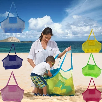 Çocuk Kum Uzakta Taşınabilir Örgü Çanta Çocuklar plaj oyuncakları Giysi Havlu Çanta Bebek Oyuncak Depolama Çeşitli Eşyalar Çanta Kadın Kozmetik saklama çantası