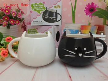 Sıcak 60 Adet Yenilik Sevimli Kedi Hayvan Süt Kupa Seramik Yaratıcı Kahve Porselen Çay Bardağı Güzel Hediyeler çocuk Günü Hediyesi