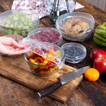Tek kullanımlık Taze tutma Mutfak Kullanımlık Elastik Gıda saklama kapakları Evrensel Sebze Ve Meyve Ev Taze Tutma Çantaları
