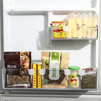 4 pc Buzdolabı Depolama Fıçı Tahtası Ücretsiz Kombinasyonu Plastik mutfak gereçleri Snap - tipi Şişe ve Can Raf Sınıflandırma Fıçı Tahtası
