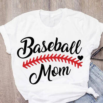 Kadın Futbol Anne Futbol Beyzbol Oyunu Günü Kısa Kollu Yaz Bayan Giyim Üstleri T-Shirt Gömlek Tees Kadın T Shirt toptan