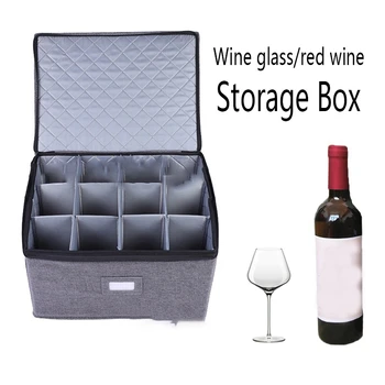 Şarap kadehi Depolama 12 şarap kadehi Veya Şarap Tutar Katlanabilir saklama kutusu kıyafet dolabı Organizasyon İçin de kullanılabilir