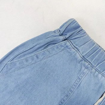 Yaz kadın Kot Şort 2022 Moda Saçaklı Kot kadın Sokak Büyük Cep Rahat Streç Pantolon anne İş Pantolonu Yeni