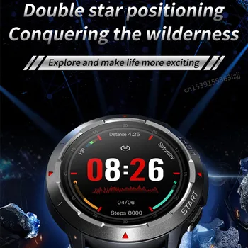 NY28 akıllı saat Erkek Kadın Açık Spor Keşif GPS İrtifa Pusula Hava Basıncı Kol Saati Spor İzci Smartwatch