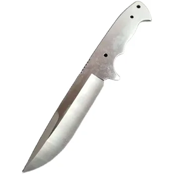 KURT DIY manuel bıçak boş 440 Tam Tang paslanmaz çelik ayna keskin bıçak boş el yapımı bıçak Açık cep düz kn