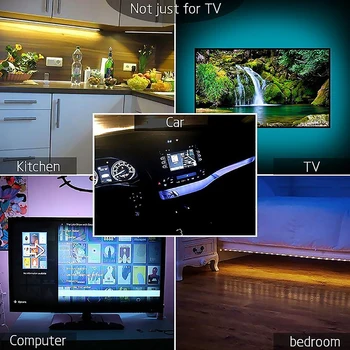 5V LED TV şerit ışık arka bant USB 2835 SMD HDTV 1M 2M 3M 5M RGB Lamba Diyot Esnek PC Masası Ekran Odası Dekorasyon