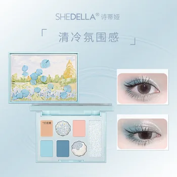 Güzellik 7 Renk Göz Farı Paleti Glitter Mat Göz Plakası Sedefli Pırıltılı Göz Makyajı Kadınlar için Yüksek Kalite Kore Kozmetik