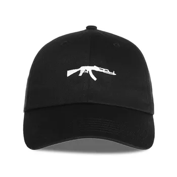 Uzı Tabancası AK-47 Nakış beyzbol şapkası ABD Moda Snapback hip hop şapka Erkekler HEYBİG Eğrisi Visor 6 Panel Baba Şapka Casquette De Marque
