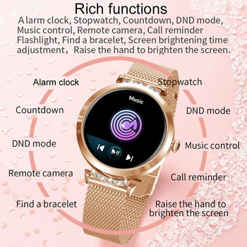 IP68 Su Geçirmez akıllı saat Kadınlar Güzel Bilezik nabız monitörü Uyku İzleme Smartwatch Bayanlar Bağlantı IOS Android + Hediye