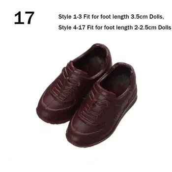 16cm Bebek Ayakkabı 1/3 1/4 Bebek Yumuşak Plastik Sneakers PVC Bebek rahat ayakkabılar için Fit Ayak Uzunluğu 2 ~ 3.5 cm Bebek Aksesuarları
