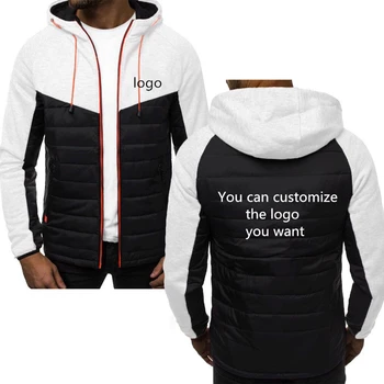 2021 Hoodies Ceketler erkek Özel Logo Baskı Yüksek Kaliteli Pamuklu erkek fermuarlı kapüşonlu kıyafet Hip Hop Rahat Bahar Sonbahar Eşofman Ceket