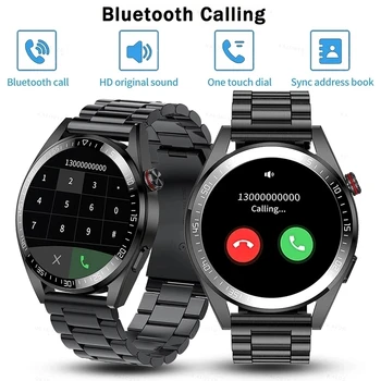 Yeni akıllı saat Erkek 8G Bellek Yerel Müzik Çalar 454 * 454 AMOLED Ekran Bluetooth Çağrı Spor Adam Smartwatch Samsung Huawei İçin