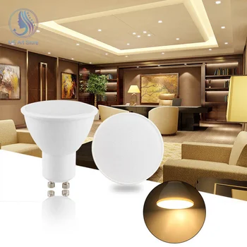 AC 220V GU10 MR16 LED Downlight Kısılabilir LED ampul Lamba Spot plastik alüminyum soğuk spot ışık masa tavan lambası