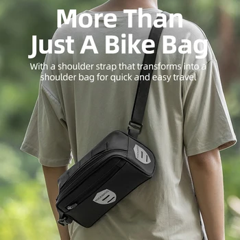 ROCKBROS Gidon Çantası Bisiklet Çantaları Yağmur Geçirmez Çerçeve sept çanta Su Geçirmez Scooter Bisiklet Taşınabilir omuzdan askili çanta Bisiklet Aksesuarı