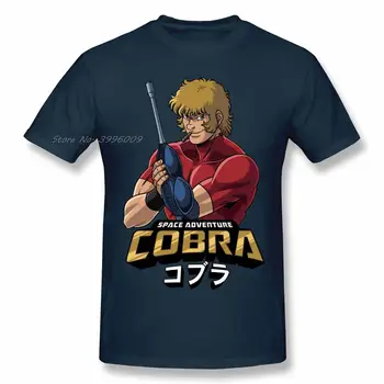 Cobra Uzay Macera Retro Vintage Manga T Shirt Büyük Boy Pamuk Crewneck Özel kısa kollu tişört