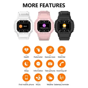 Yeni FD69S akıllı saat Erkekler İçin Her Zaman açık Ekran Çocuklar Spor Spor İzle Kadınlar Kan Basıncı nabız monitörü Ios Android İçin