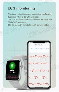 2022 IWO Serisi 8 akıllı izle XS8 MAX Bluetooth Çağrı Kalp Hızı Kan Basıncı Erkekler Kadınlar Smartwatch Apple Telefon PK X8 İ7 W27