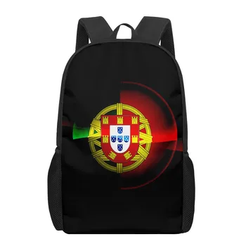 Portekiz Bayrağı 2021 Okul Çantaları Moda Baskı gençler için sırt çantaları Erkek Kız Schoolbag Kitap Çantası 16 Çocuk Sırt Çantası