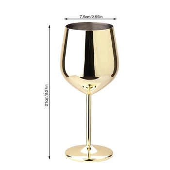 500ml Büyük Kapasiteli Kadeh Şarap şampanya kadehi Paslanmaz Çelik Yaratıcı Metal şarap bardağı Bar Restoran Bar Aksesuarları