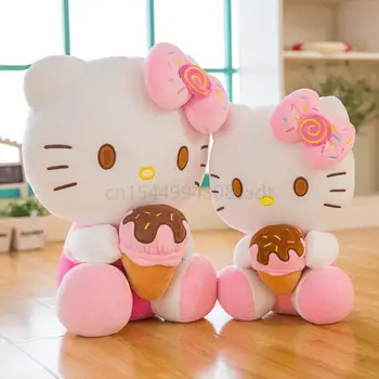 Sanrio Anime Kawaii Dondurma Hello Kitty peluş oyuncaklar Yastık Yumuşak Dolması Peluş Bebek Ev Dekorasyon Çocuklar için doğum günü hediyesi