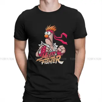 Beher Meep Fighter Sokak Klasik Benzersiz TShirt Disney Muppets Fozzie Ayı TV Eğlence T Shirt Yeni T-shirt Yetişkin İçin