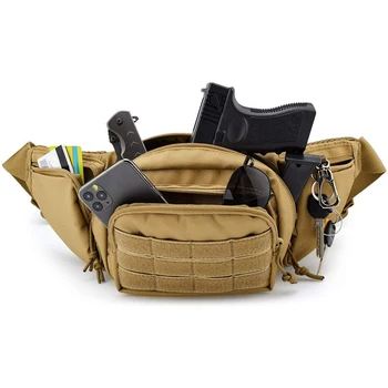 Taktik Silah Çantası Kılıf Kılıf Erkekler için Gizli Kılıfı Taşıma Bel Çantaları fanny paketi Askeri Kamp Avcılık Yürüyüş asker kemeri çantası