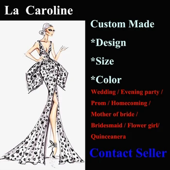 Caroline Yeşil Saten Mermaid Akşam Elbise O-Boyun Uzun Kollu Aplikler Yan Yarık Abendkleider Balo Abiye Parti Custom Made