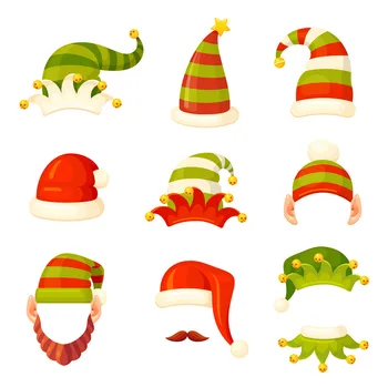 Elf Noel Renkli Çizgili Şapka İşçiliği Ölür Kabartma Şablon Metal Kesme Ölür İçin Dıy Die Scrapbooking Kağıt Kesim Son
