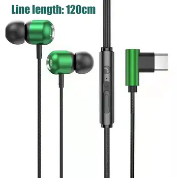 Kablolu Kulaklık Kulak HiFi Stereo Ses Dirsek Tasarım Tip-C Spor Oyun mikrofonlu kulaklık Cep Telefonu için