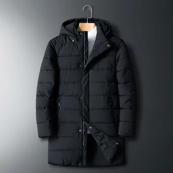 SHAN BAO 2022 sonbahar ve kış marka kalın ve sıcak Yastıklı ceket artı boyutu erkek klasik gevşek uzun Parkas kapşonlu ceket