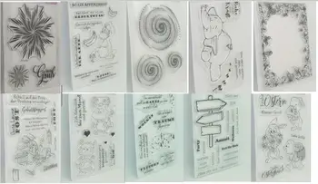 Almanca kelimeler için Şeffaf Temizle Pullar DIY Scrapbooking / Kart Yapımı Eğlenceli Dekorasyon Malzemeleri A0191