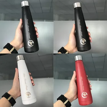Özelleştirme 450Ml meşrubat şişesi Termos Açık Paslanmaz Çelik Spor Su Şişesi Sızdırmaz Vakum Yalıtımlı Fincan Özel Logo