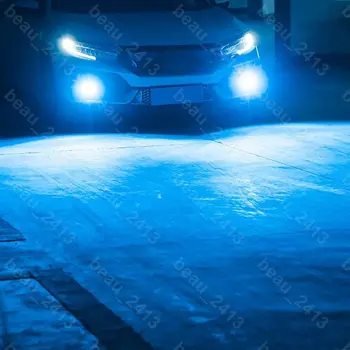Dodge Ram 1500 2002-19 için 2x9006 80 W buz mavi LED araç sis ışık sürüş ampuller