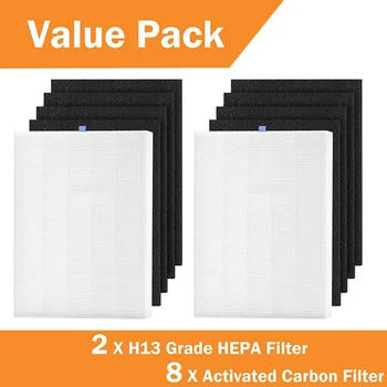Gerçek HEPA Yedek Filtre Winix C545 Hava Temizleyici Yerine Filtre 1712-0096-00, 2 HEPA Filtre Ve 8 karbon filtre